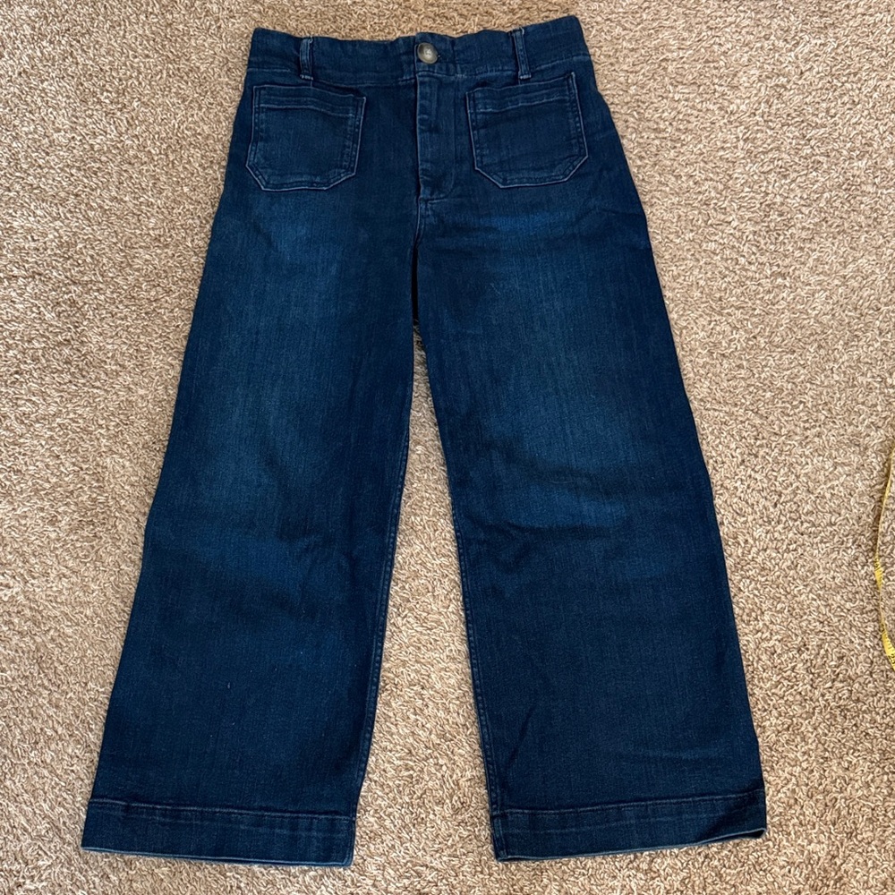 Anthropologie Crop Wide-Leg High-Rise Jeans Size 28